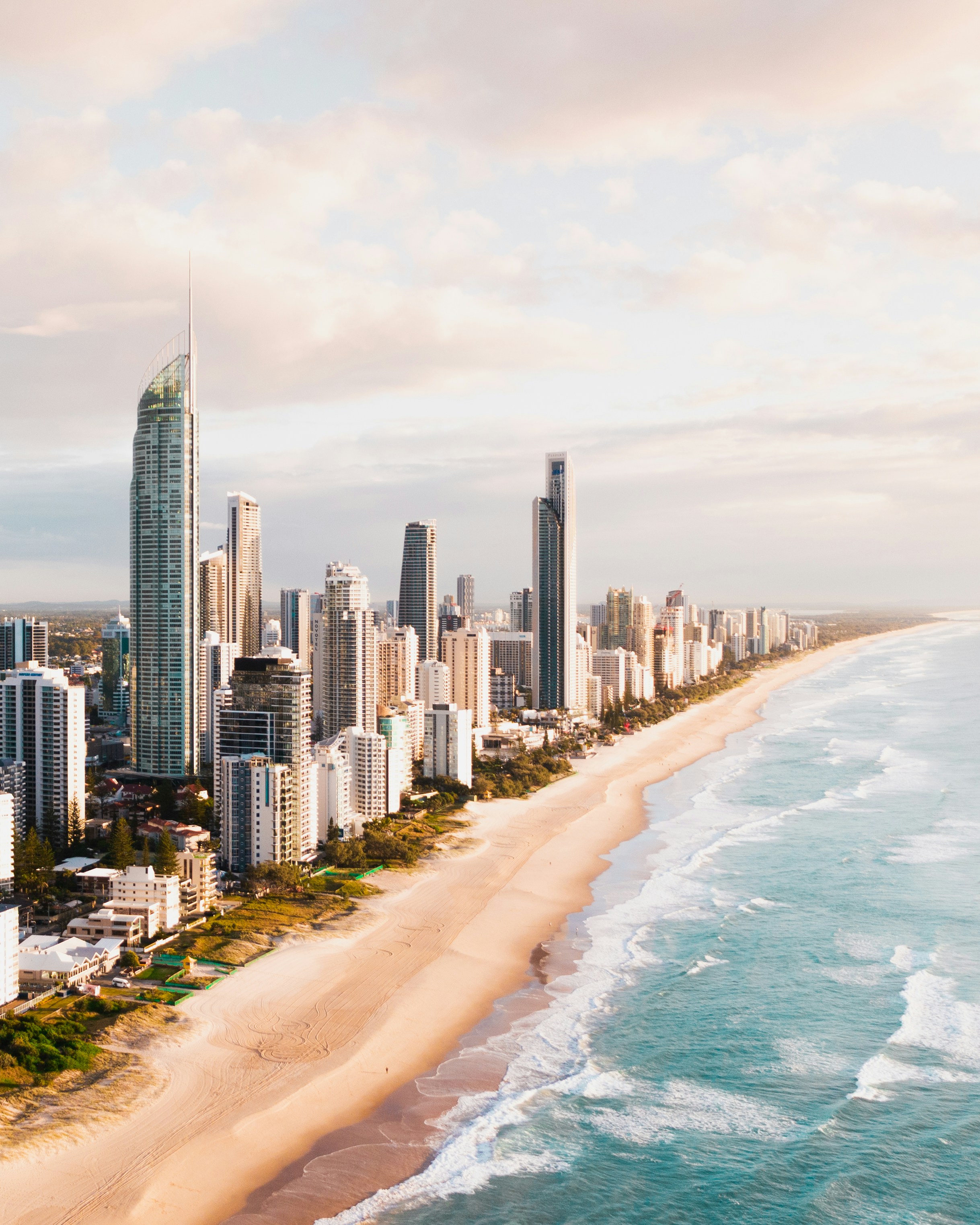Gold Coast beach from above